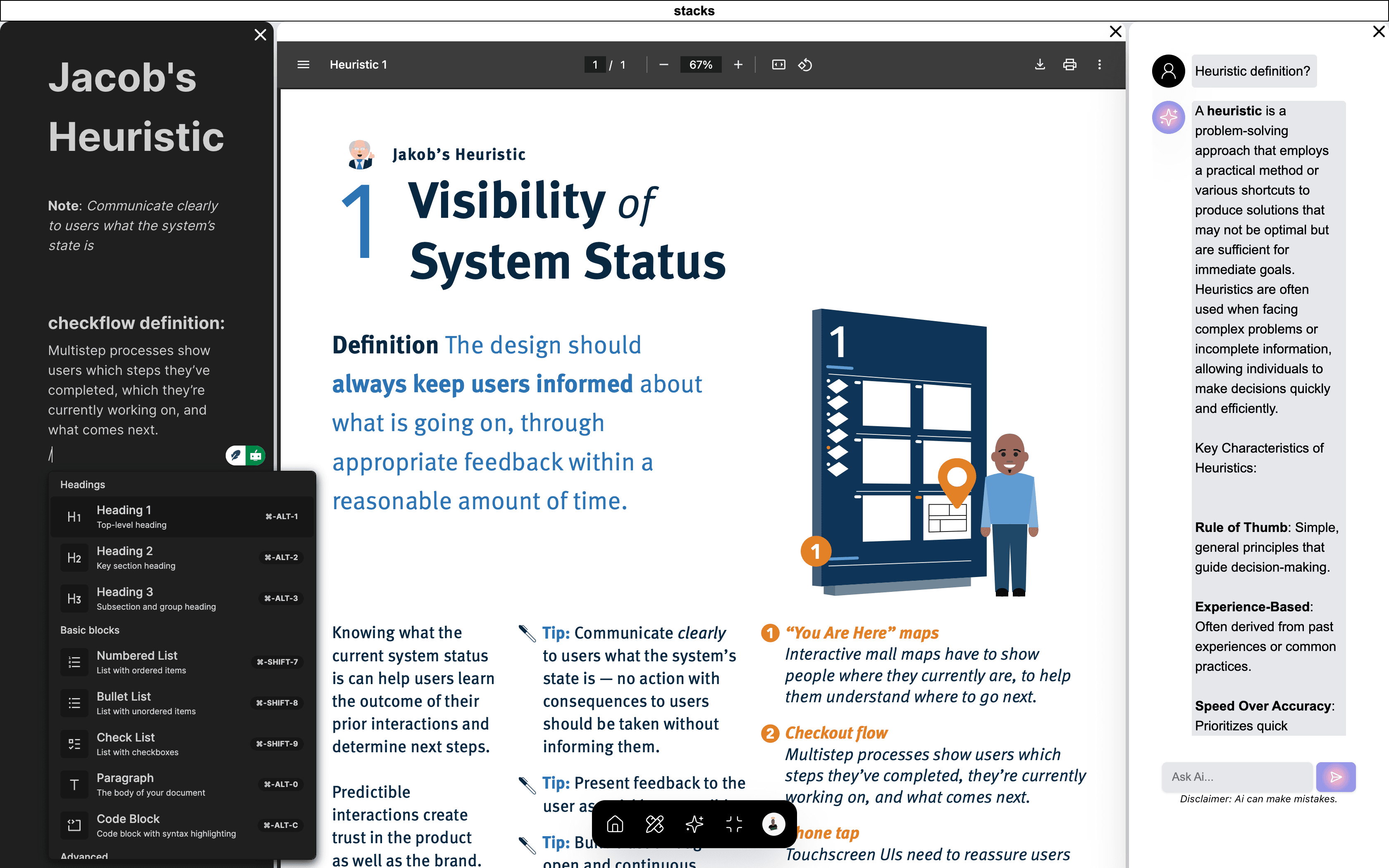 AI assistant interface helping with document analysis